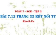 Bài 7.12 trang 33 Toán 7 Kết nối tri thức Tập 2